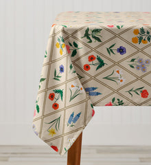 Cotton Tablecloth - Garden Study